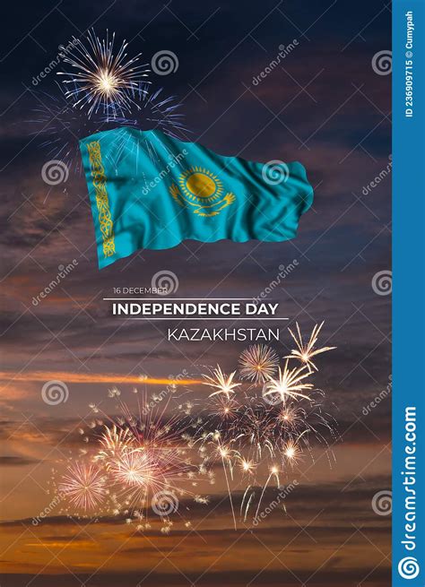 Flag of Kazakhstan on Independence Day Stock Image - Image of cloud, kazakhstan: 236909715