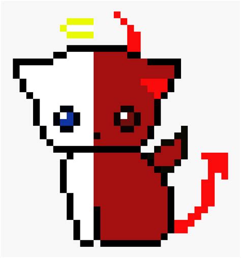 Pixel Art Devil Cat, HD Png Download - kindpng