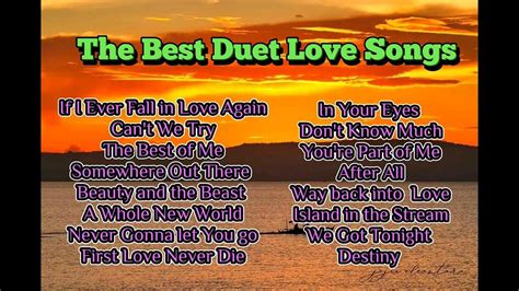 The Best Duet Love Songs Collection - YouTube