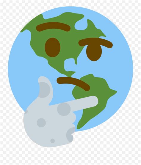 Earth Hmm - Earth Thinking Emoji,Thinking Emoji - free transparent emoji - emojipng.com