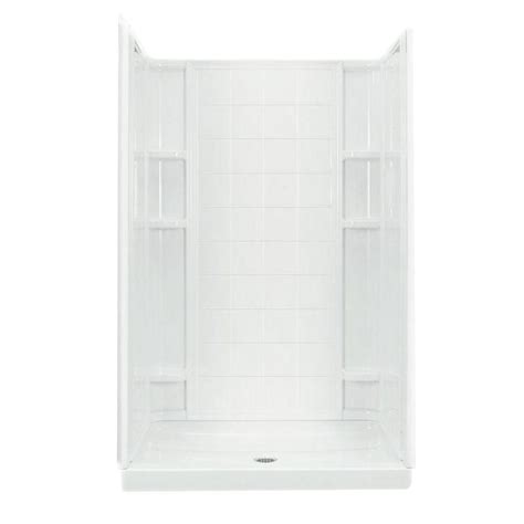 STERLING Ensemble 34 in. x 48 in. x 75.75 in. Shower Kit with Center ...