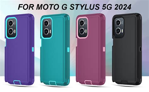 Amazon.com: Qinmay for Motorola Moto G Stylus 5G 2024 Casewith HD ...