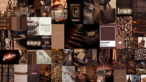 Boujee Brown Aesthetic Wall Collage Kit 75 Pieces / Marron | Etsy