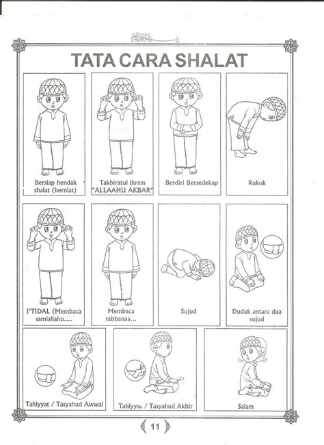 Mewarnai dan Belajar Gerakan Shalat | Islamic kids activities, Islam ...