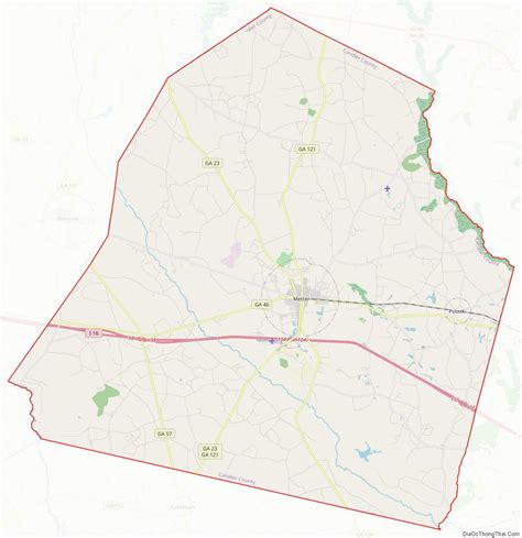 Map of Candler County, Georgia - Thong Thai Real