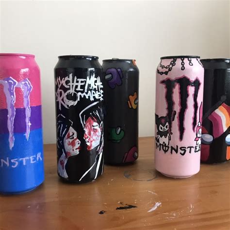 🗝 custom painted monster energy cans 🗝 🥀 FREE UK... - Depop in 2021 ...