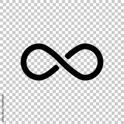 infinity symbol, simple icon. On transparent background. Stock Vector | Adobe Stock