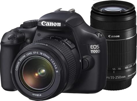 Canon EOS 1100D DSLR Camera (Body with EF-S 18-55 mm IS II & EF-S 55 ...