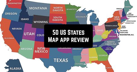 50 States Map Pictures - States 50 Map Quiz Capitals American Flags App Review | Bodewasude