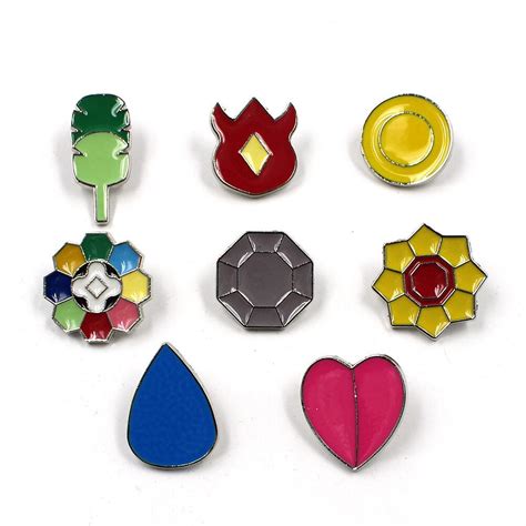 Buy Pokemon - Gym Badges League Region Pins (10 Variations) - Action & Toy Figures