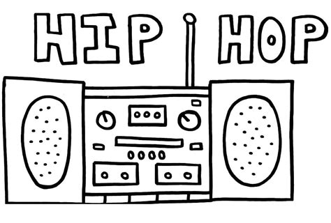 Hip Hop Radio coloring page - Download, Print or Color Online for Free