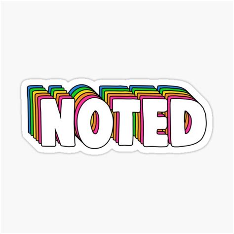 "Noted Meme" Sticker by Barnyardy | Redbubble