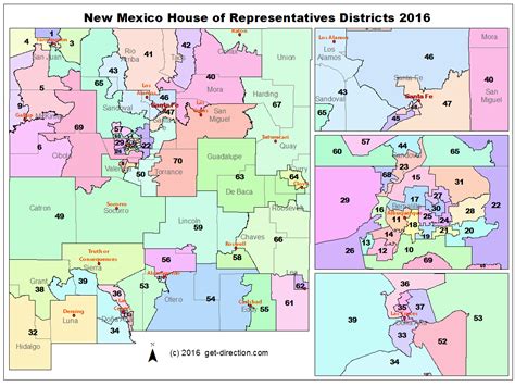 Map of New Mexico House of Representatives Districts 2016