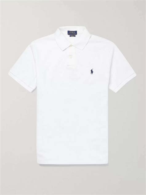 White Slim-Fit Cotton-Piqué Polo Shirt | POLO RALPH LAUREN | MR PORTER