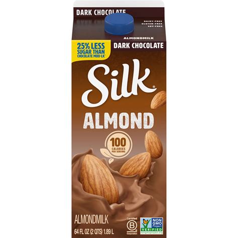 Silk Dark Chocolate Almond Milk, Half Gallon - Walmart.com - Walmart.com