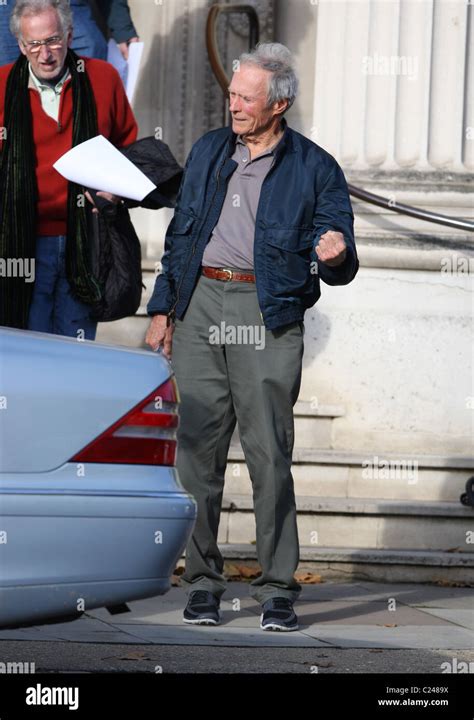 Director Clint Eastwood on the set of his new film 'Hereafter' London, England - 04.11.09 Stock ...