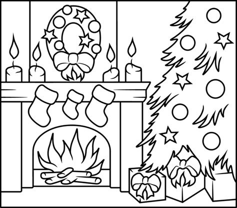 Printable Fireplace Coloring Pages - KeylaoiBurnett