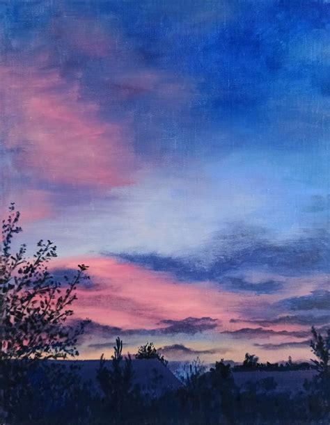 Evening sky Painting by Yaroslavna Antonova | Saatchi Art