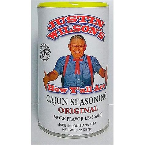 Justin Wilson's Cajun Seasoning 8 oz. - 852933000202