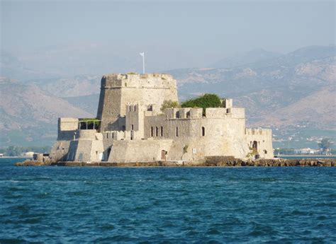 The 15th century island castle of Bourtzi was built by the Venetians in the harbour of Nafplio ...