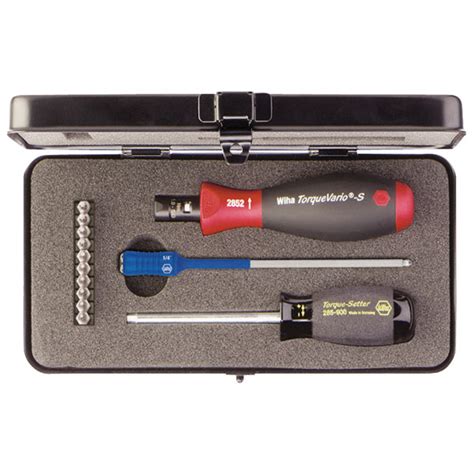 Wiha 26893 TorqueVario®-S Torque Screwdriver Set - 13pc | Rapid Online