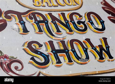 Sign for a Tango Show in the San Telmo area of Buenos Aires, Argentina ...