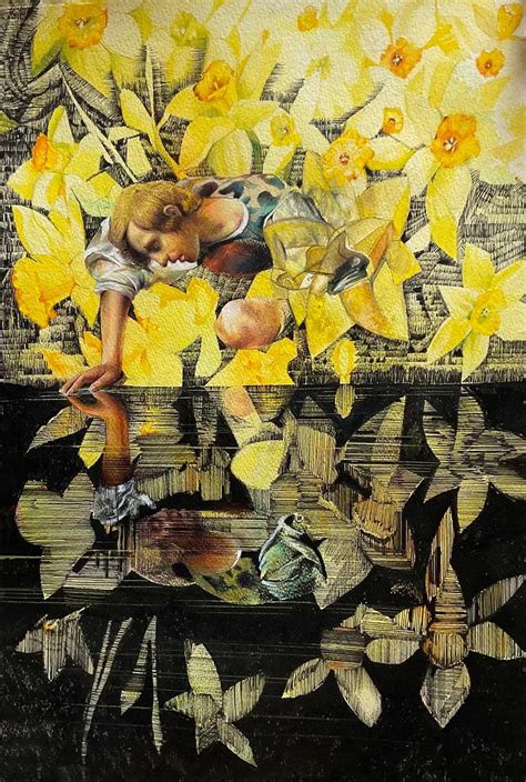 Narcissus after Caravaggio by Stephen and Lorna Kirin, 2023 | Painting ...