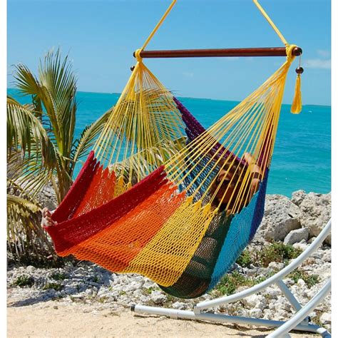 CARIBBEAN HAMMOCKS CHAIR LARGE (Rainbow) - By the caribbean hammocks store of USA