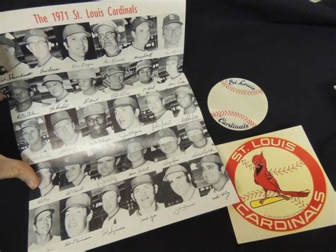 1971 St. Louis Cardinals Team Photo Stickers Baseball MLB Vintage Sports Roster | Vintage sports ...