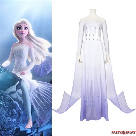 Frozen 2 Elsa Cosplay Dress White Dress