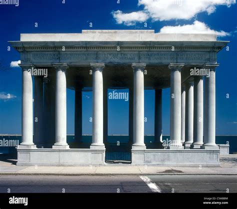 Plymouth Rock Monument Stock Photo - Alamy