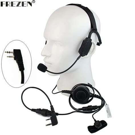 Aliexpress.com : Buy Walkie talkie Military Bone Conduction Tactical Headset boom Mic For ...