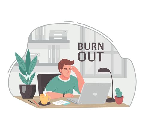 Cartoon Professional Burnout Illustration 19775706 Vector Art at Vecteezy