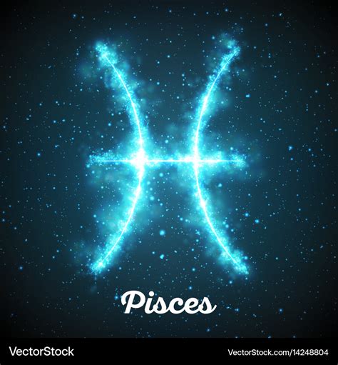 Abstract zodiac sign pisces Royalty Free Vector Image