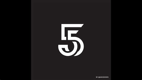 Number 5 | logo Design ️ - YouTube