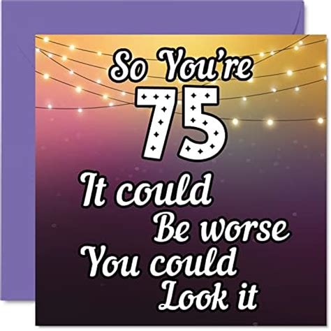 Amazon.com : Funny 75th Birthday Cards for Women Or Men – for Friends ...