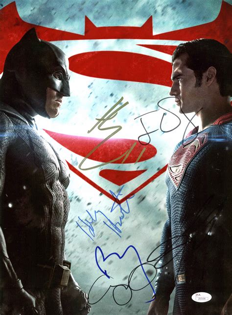 Lot Detail - Batman vs. Superman Cast Signed 12" x 16" Photo w/ Ben ...