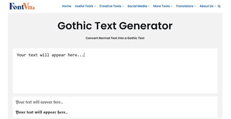 Gothic Font Generator 【𝔊𝔬𝔱𝔥𝔦𝔠 𝔗𝔢𝔵𝔱】 | FontVilla.com