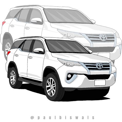 Top more than 136 fortuner car drawing best - seven.edu.vn