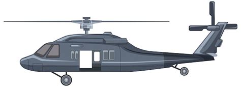 Free Vector | A military helicopter on white background