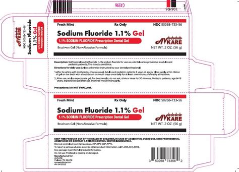 Sodium Fluoride Dental Gel: Package Insert / Prescribing Information ...