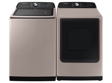 5.2 cu. ft. Large Capacity Smart Top Load Washer with Super Speed Wash in Champagne Washers ...