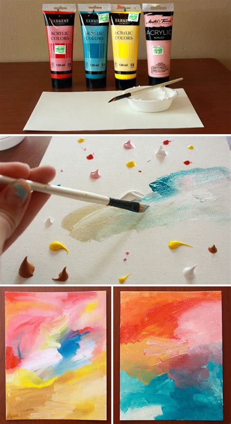 Do It Yourself Projects : DIY abstract painting