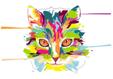 Cat - Animal Life - Pop Art Portrait 135493 Vector Art at Vecteezy