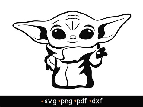 Baby Yoda (transparent Background)- #7 Svg, Png, Pdf, Dxf | lupon.gov.ph