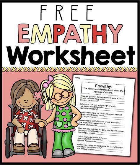 Empathy Worksheets - Free! | Teaching empathy, Social skills lessons, Empathy lessons