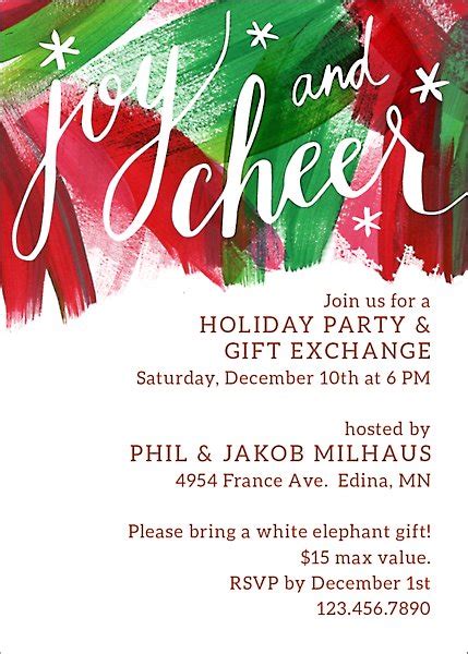 Joy and Cheer Holiday Party Invitation | Paper Source