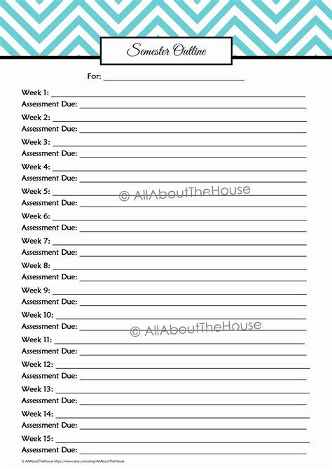 Printable Homework Planner for College Students Best Of Printable ...