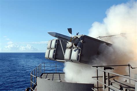 [Military] A RIM-7 NATO "Sea Sparrow" missile launches from aboard USS Harry S. Truman (CVN 75 ...