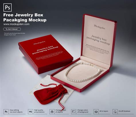 Free Jewelry Box Packaging Mockup PSD Template | Mockup Den